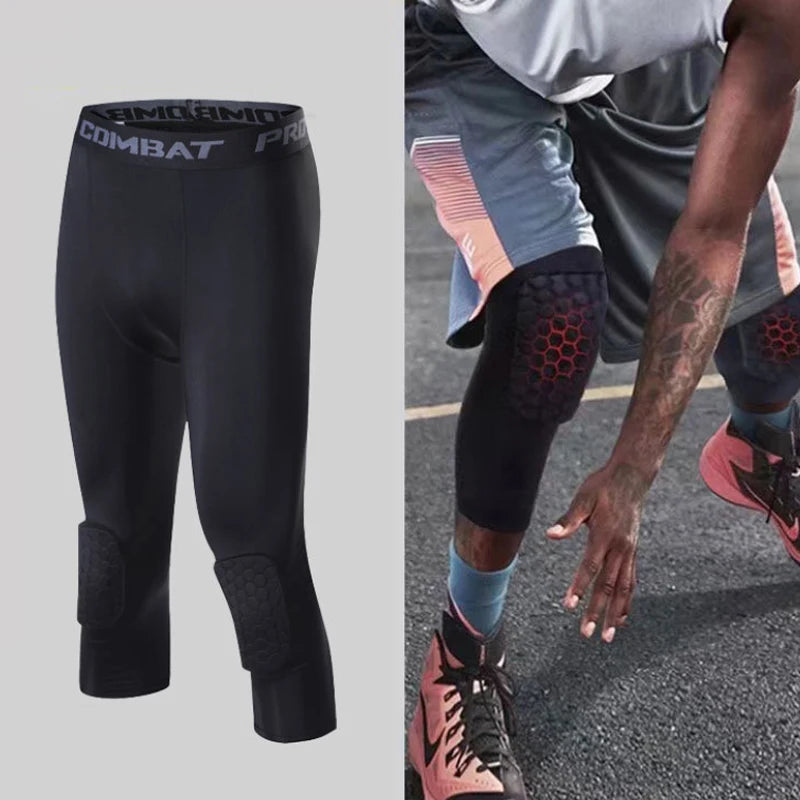 Ascend Performance Padded Compression Pants with Knee Protection